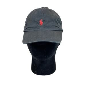 Polo Ralph Lauren Embroidered Pony Black Baseball Hat Boys 4-7